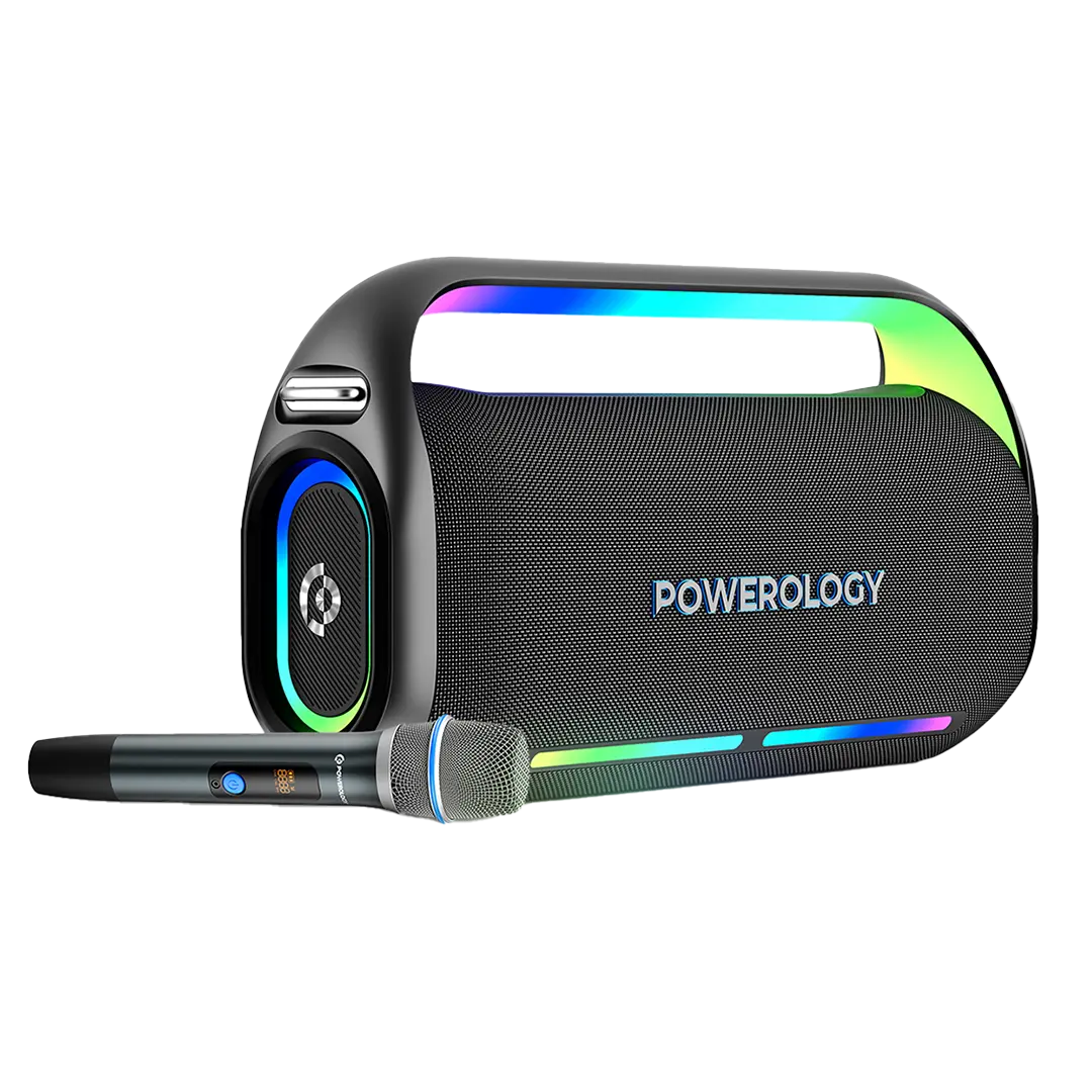 Powerology Deep Bass Party Speaker - PWLAU012 - Black