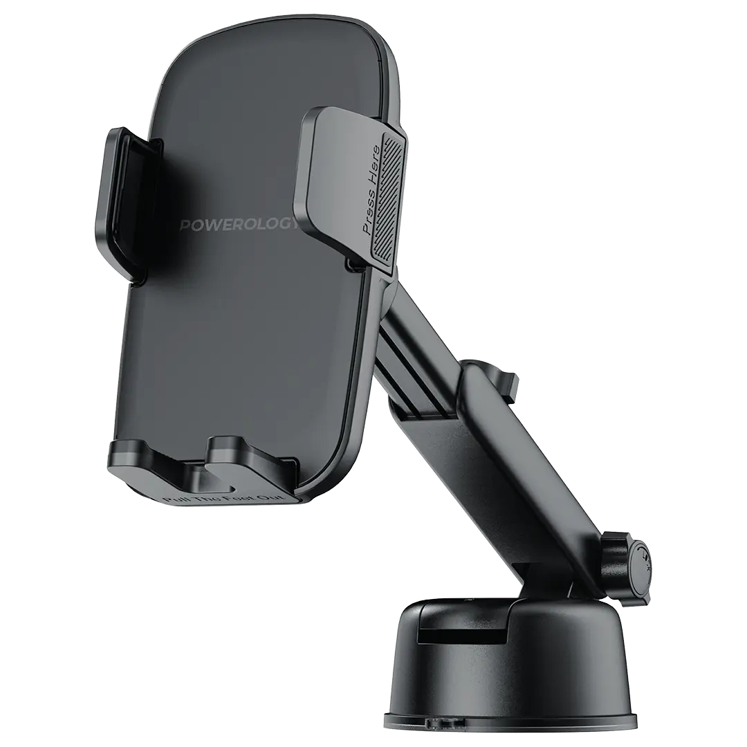 Powerology Raven Auto-Clamping Car Phone Mount - PWRLX08BK - Black