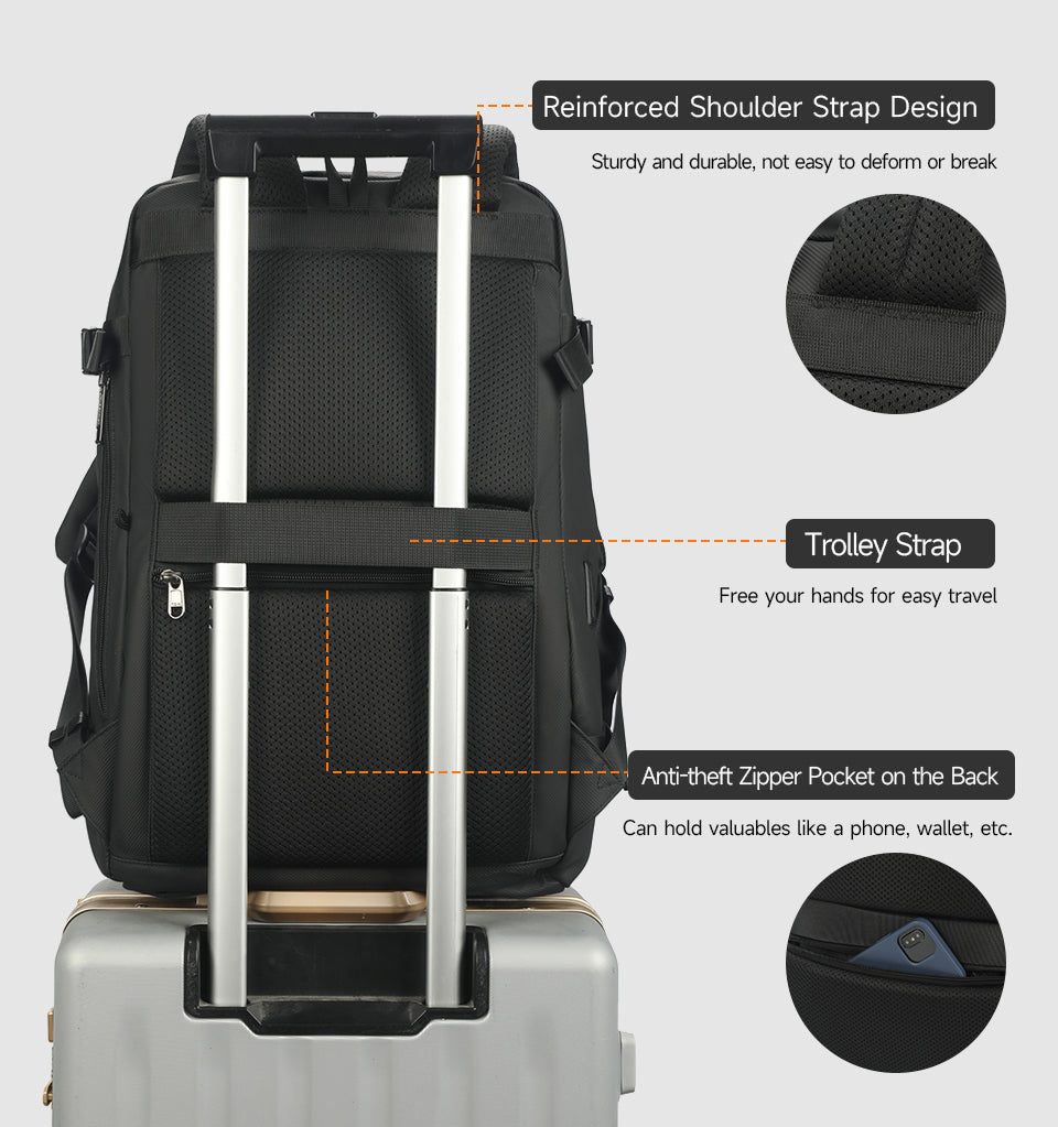 Tigernu T-B9836 Detachable Multi-Functional Backpack - Black