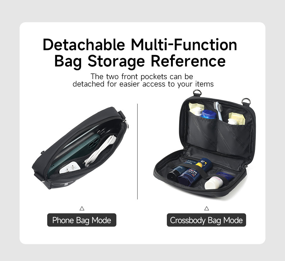 Tigernu T-B9836 Detachable Multi-Functional Backpack - Black