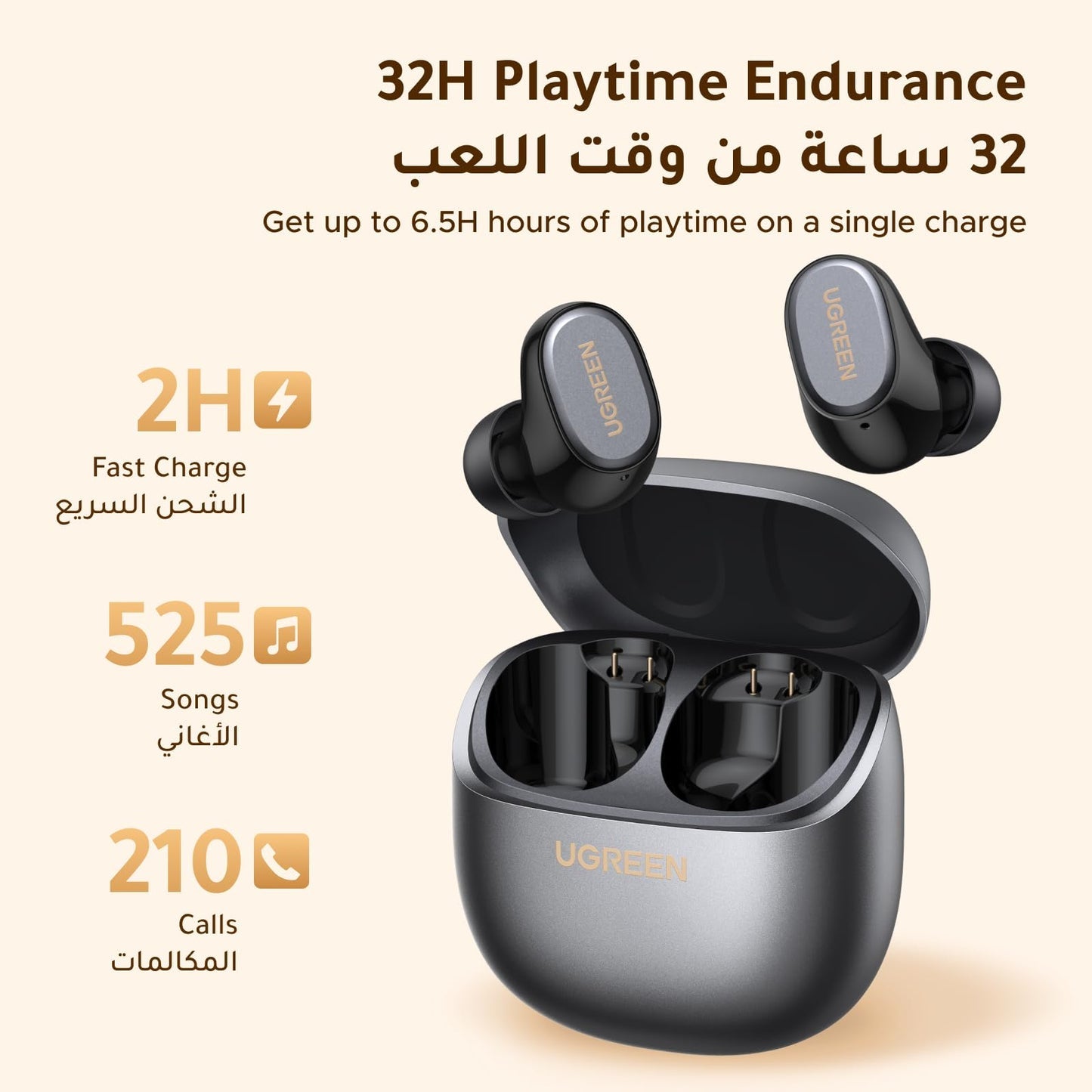 UGREEN Dots A3 earbuds with charging case