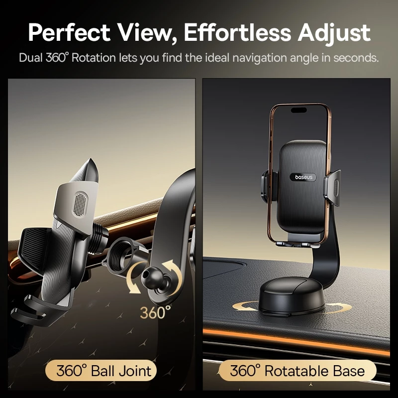 Baseus PrimeTrip C03 Air Clamping Car Mount – Suction Cup Version
