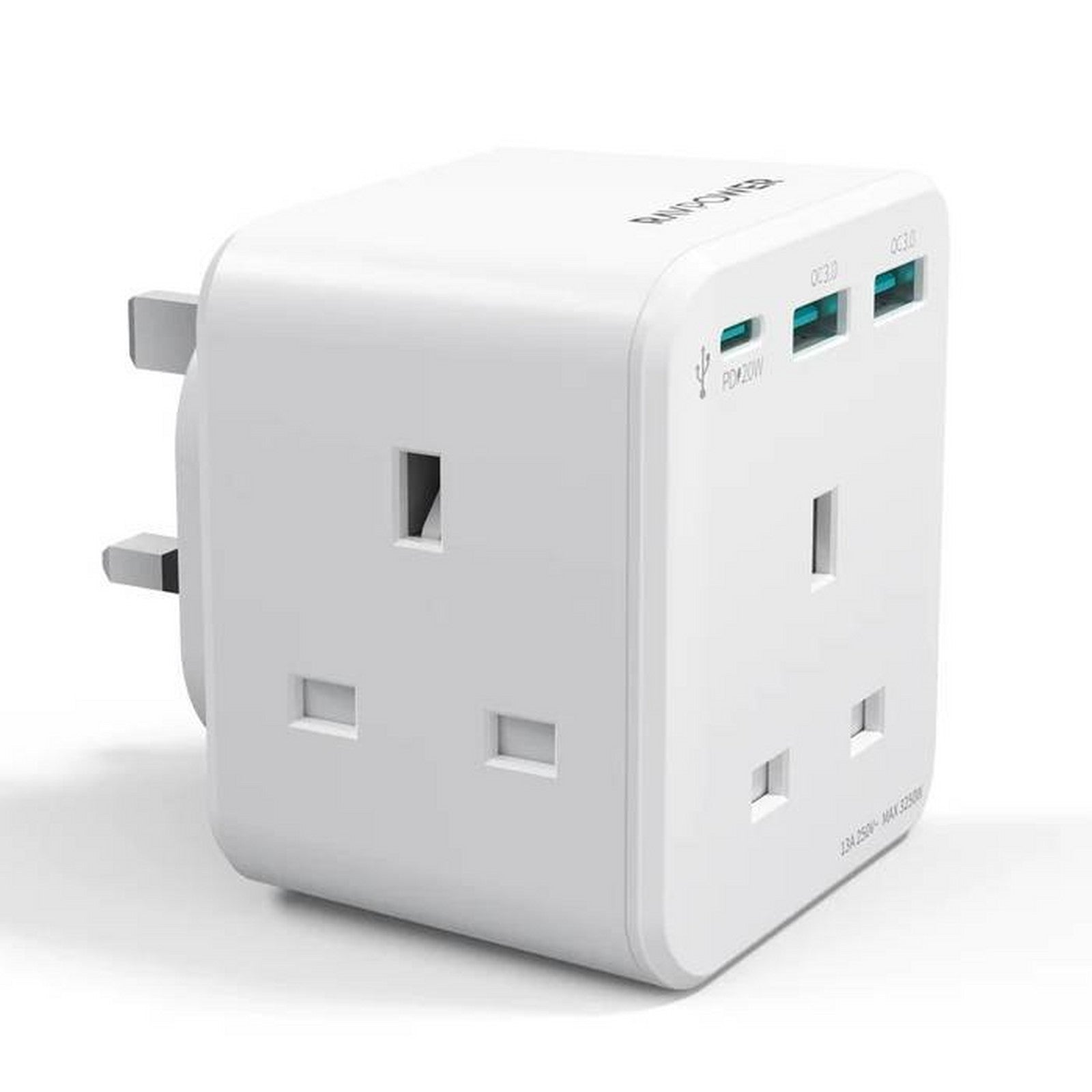 RAVPower PD شاحن حائط بقوة 20 واط بقابس بريطاني - أبيض