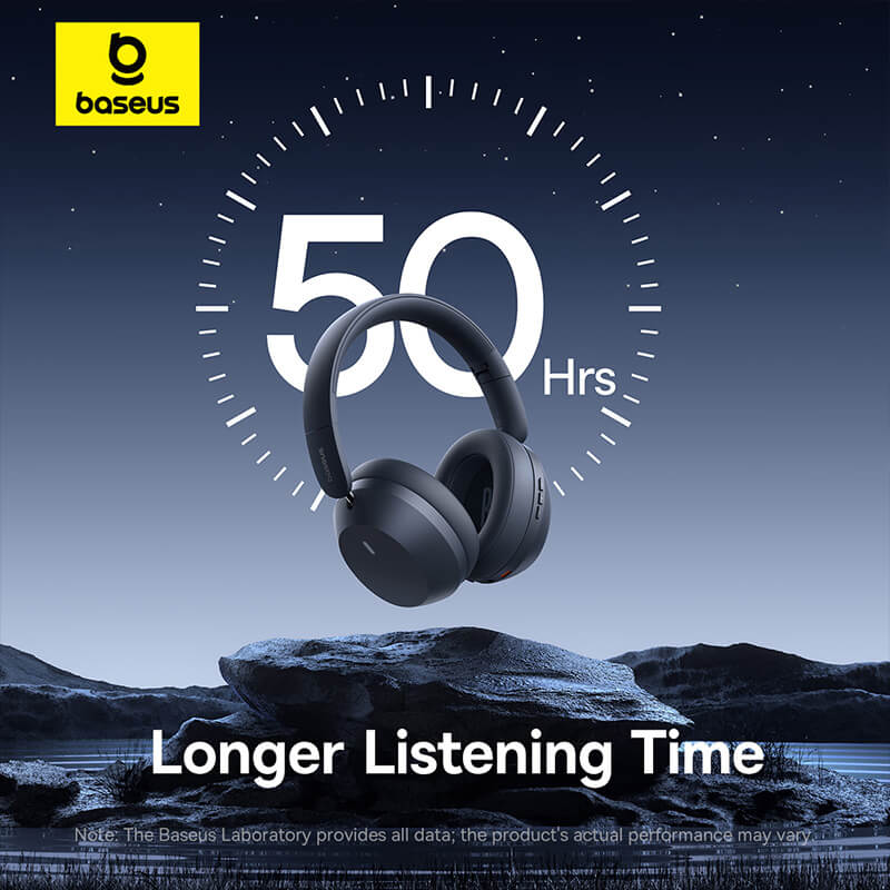 Baseus 35 Max Wireless Headphones – Grey