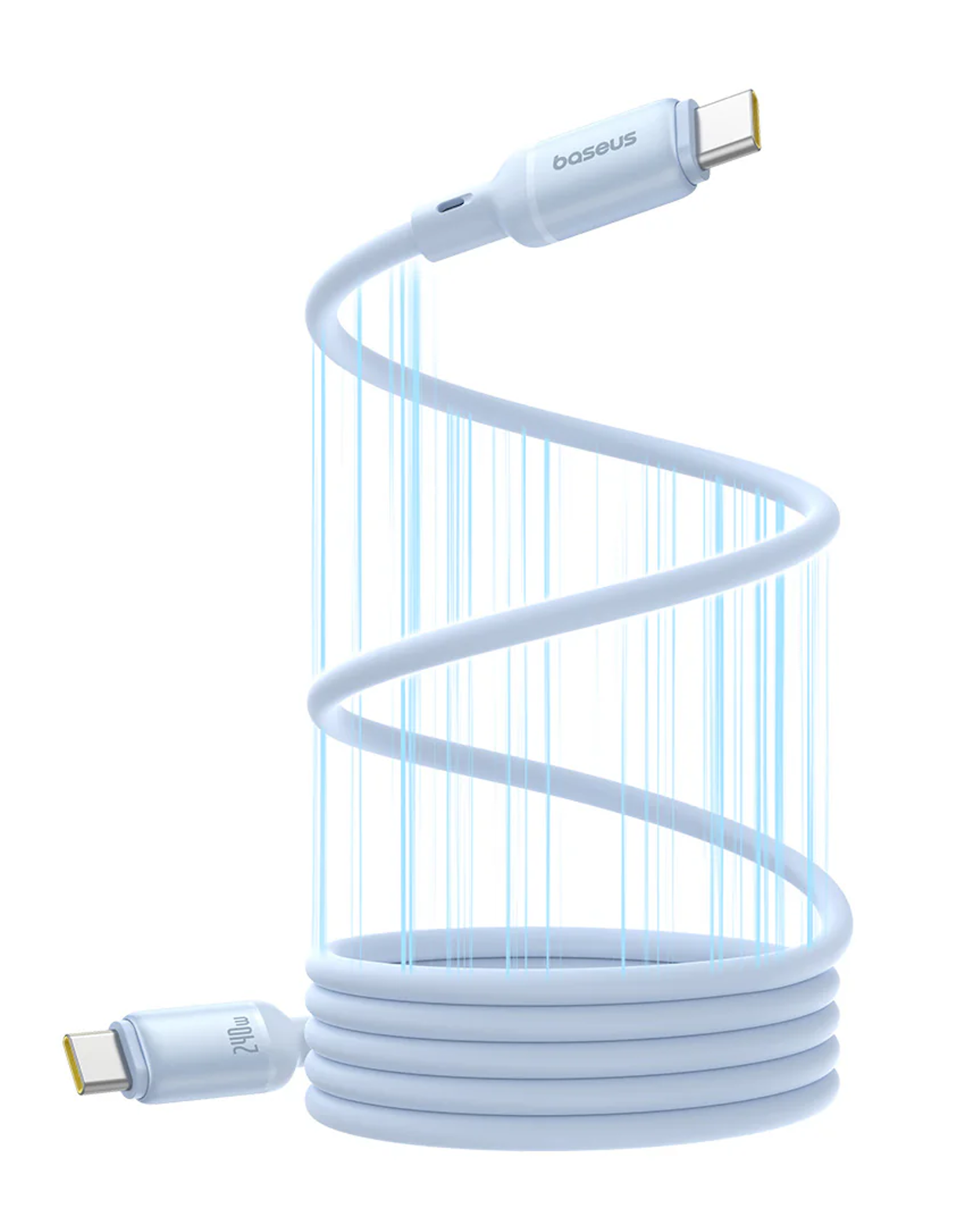 Baseus PicoGo 1m USB-C to USB-C 240W Magnetic Liquid Silicone Cable – Blue