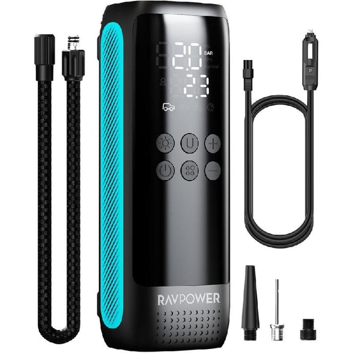 منفاخ إطارات السيارة الذكي RAVPower RP-PC1084Pro أسود