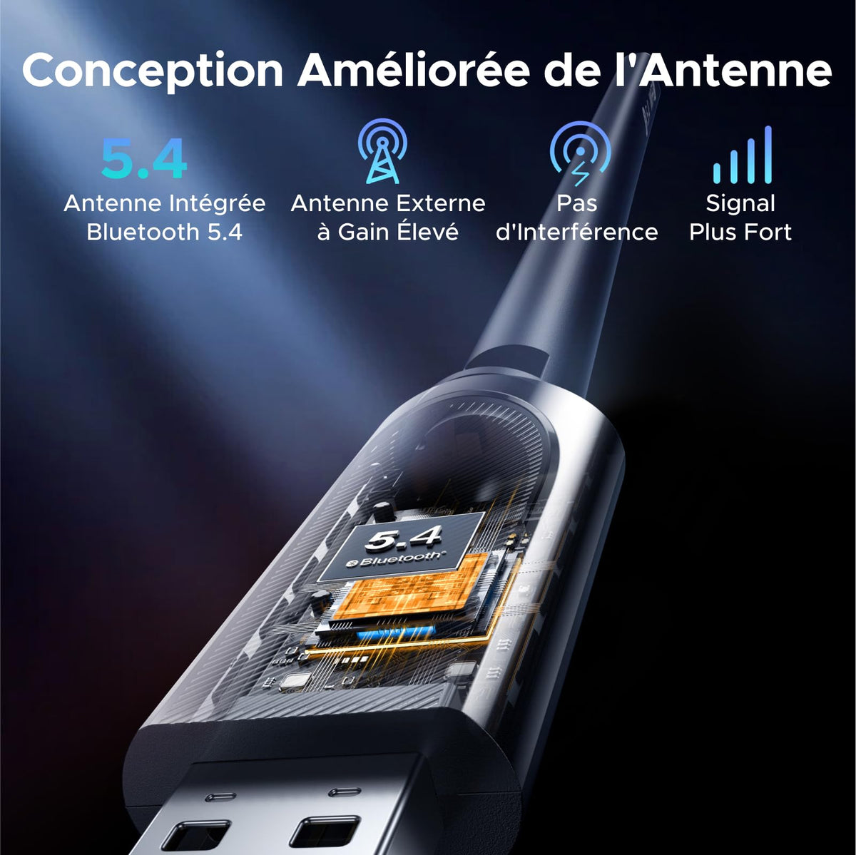 UGREEN محول واي فاي USB مزدوج التردد AX900 - CM762
