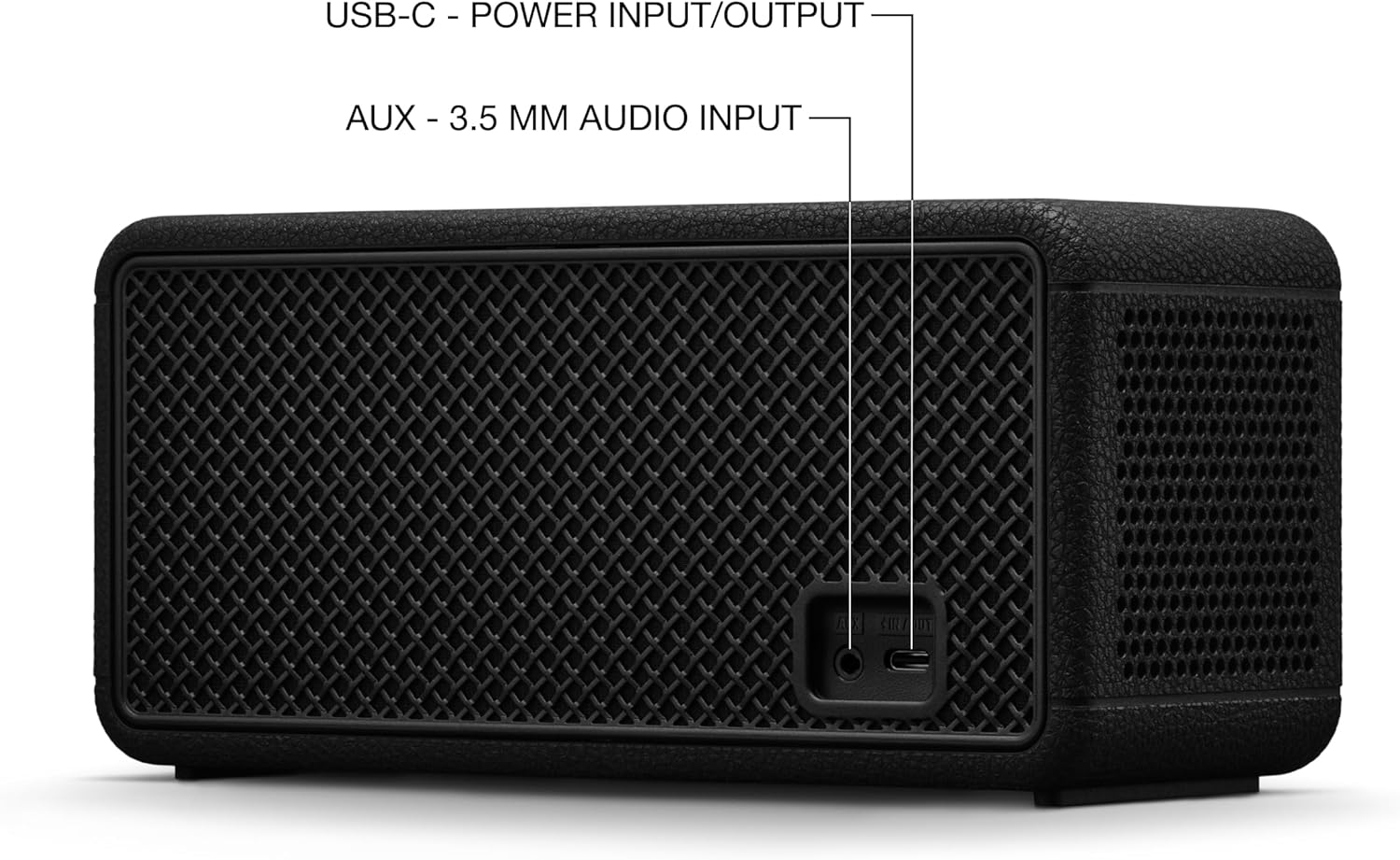 Marshall Middleton II Portable Wireless Bluetooth Speaker-Black/Brass-MIDDLETON2-BK/BRS