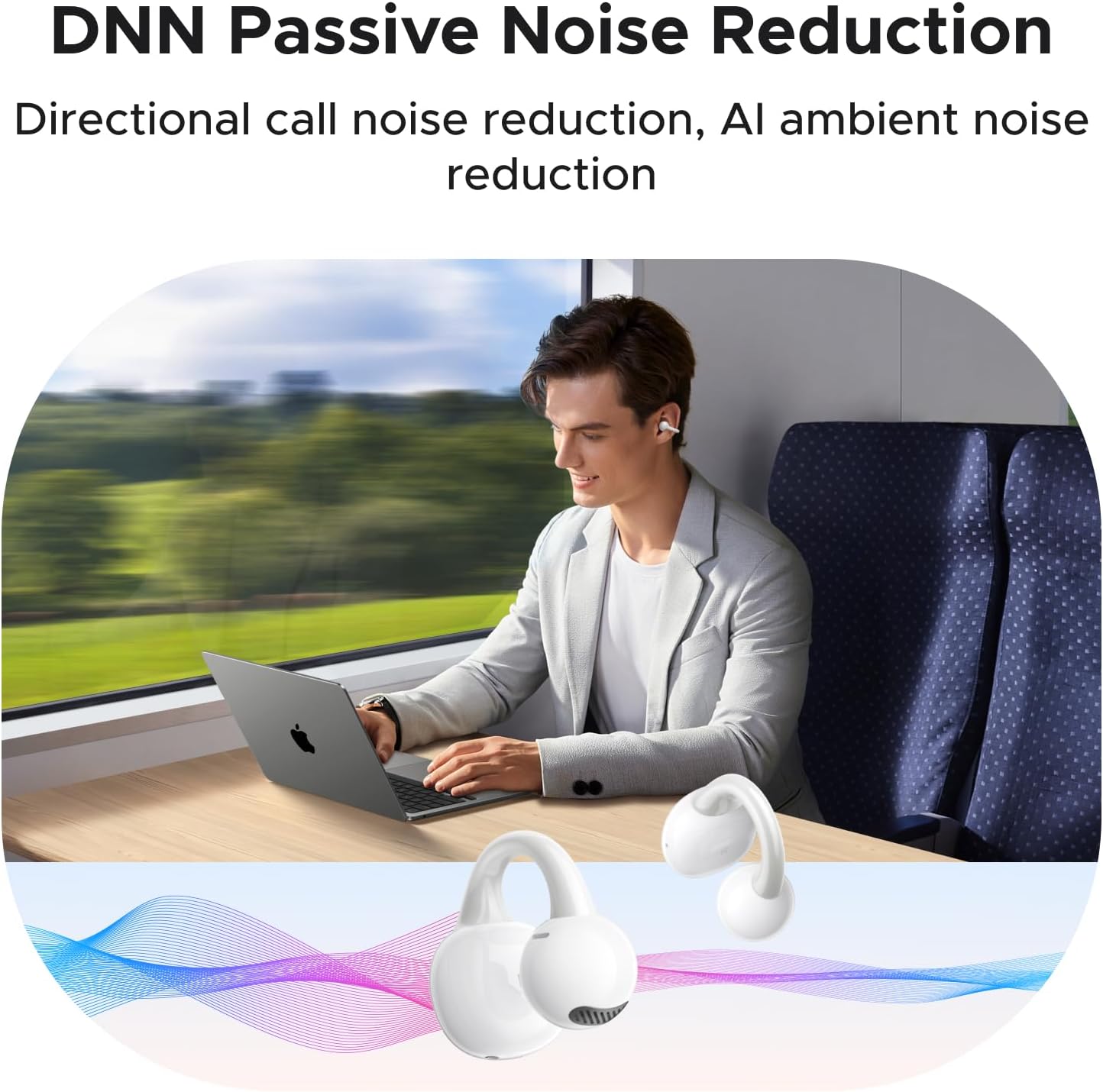 UGREEN سماعات أذن لاسلكية حقيقية HiTune S6 ClipBuds Magic باللون الأبيض - WS208