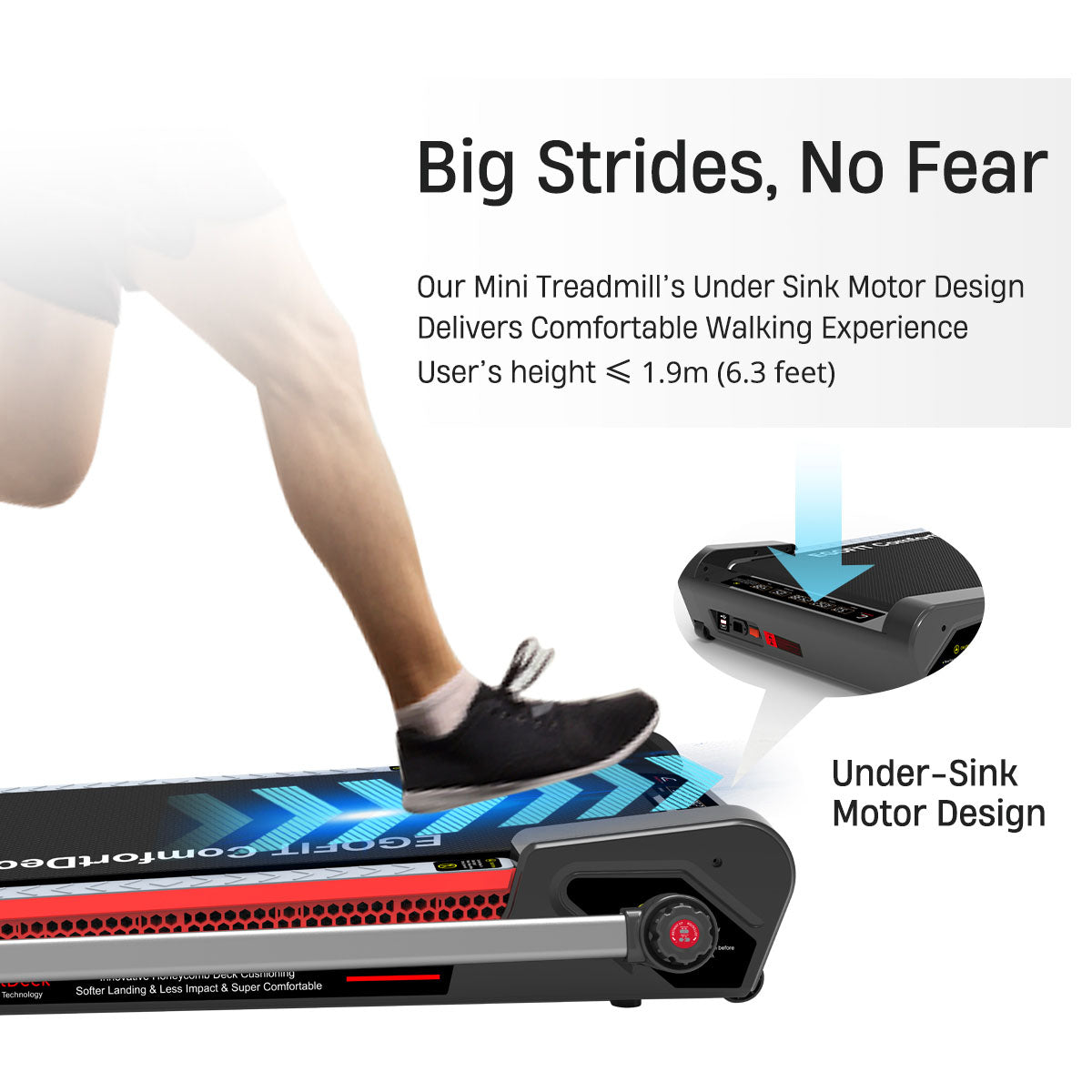 Egofit ComfortDeck M2T SuspensionTechnology Treadmill - Grey