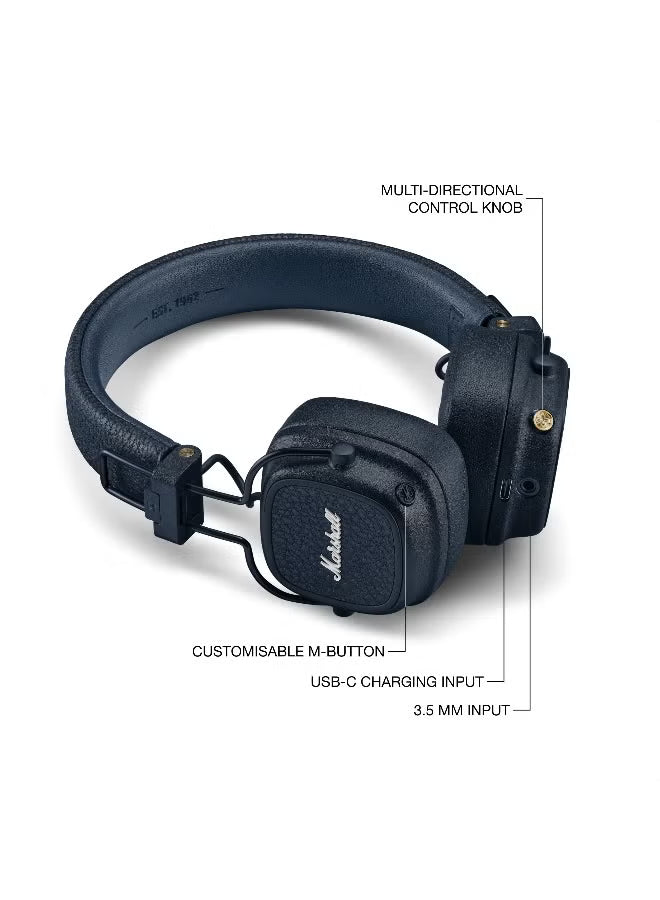 Marshall Major V BT Headphone - Midnight Blue-MAJORV-BL