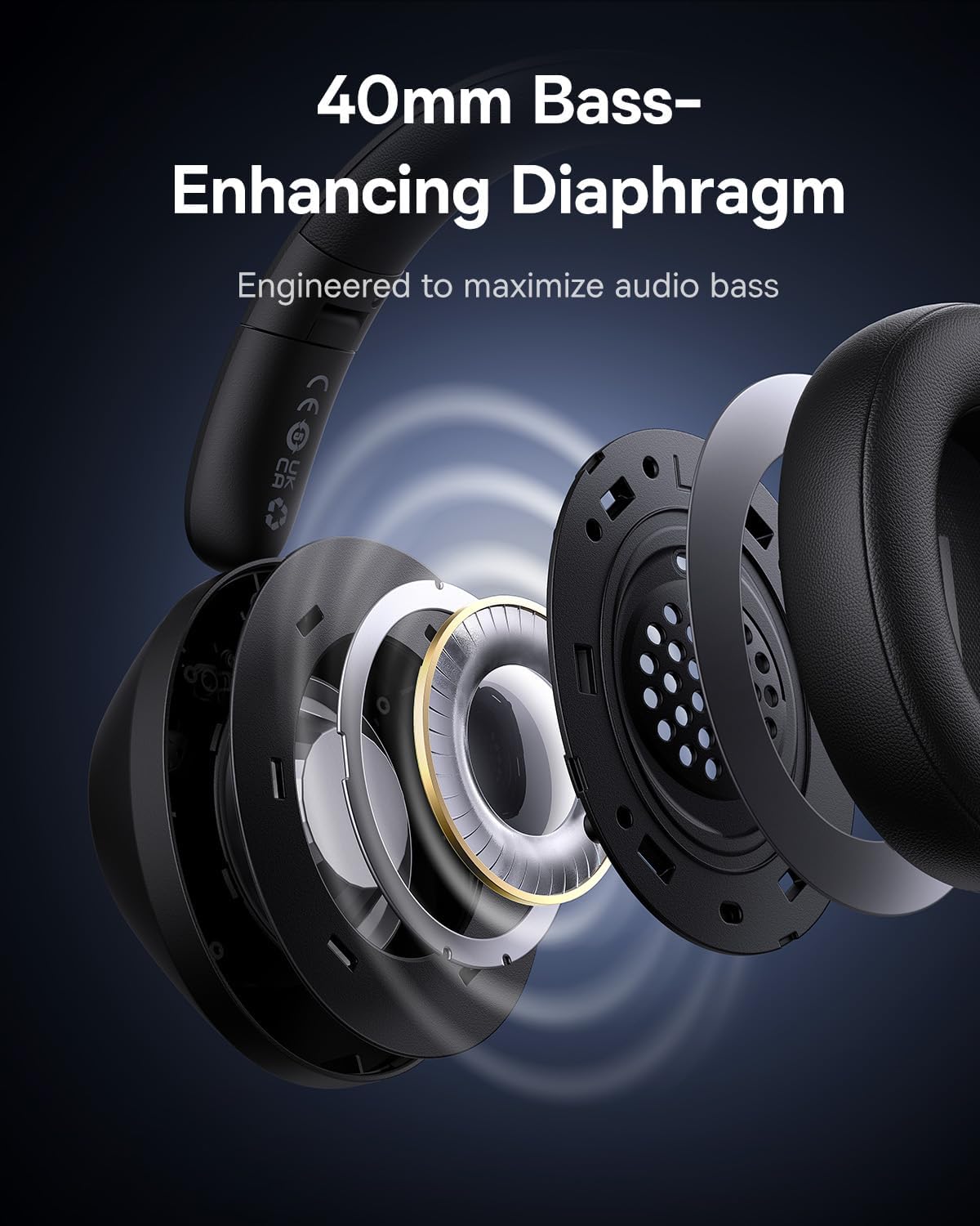 Baseus BH1 Lite Wireless Headphones – Black