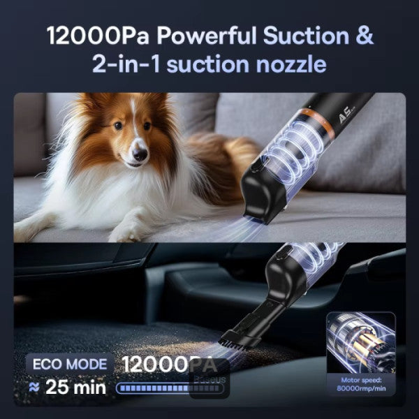 Baseus A5 Car Vacuum Cleaner 16000Pa – Black