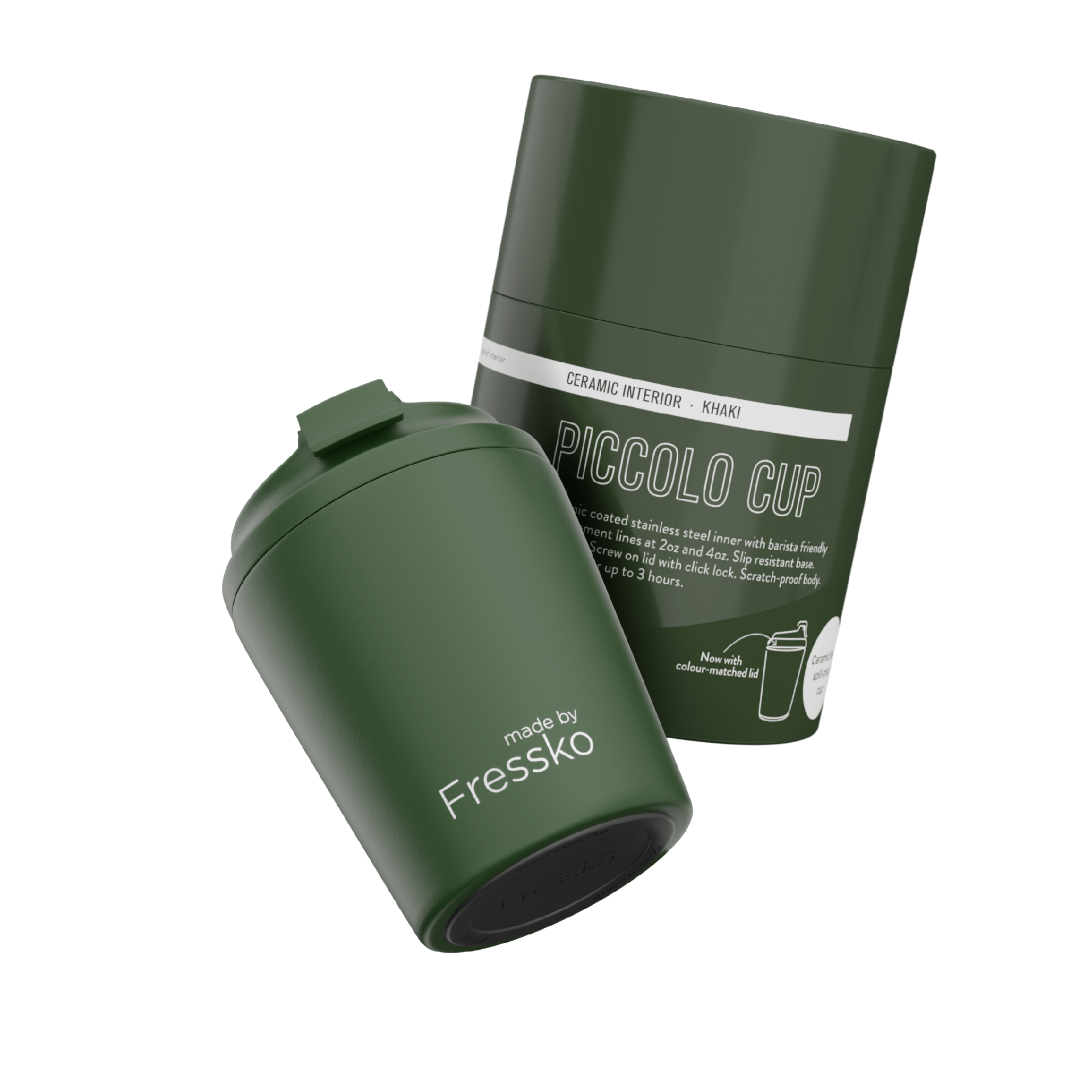 Fressko Piccolo 118ml / 4oz Cup - Ceramic - Khaki