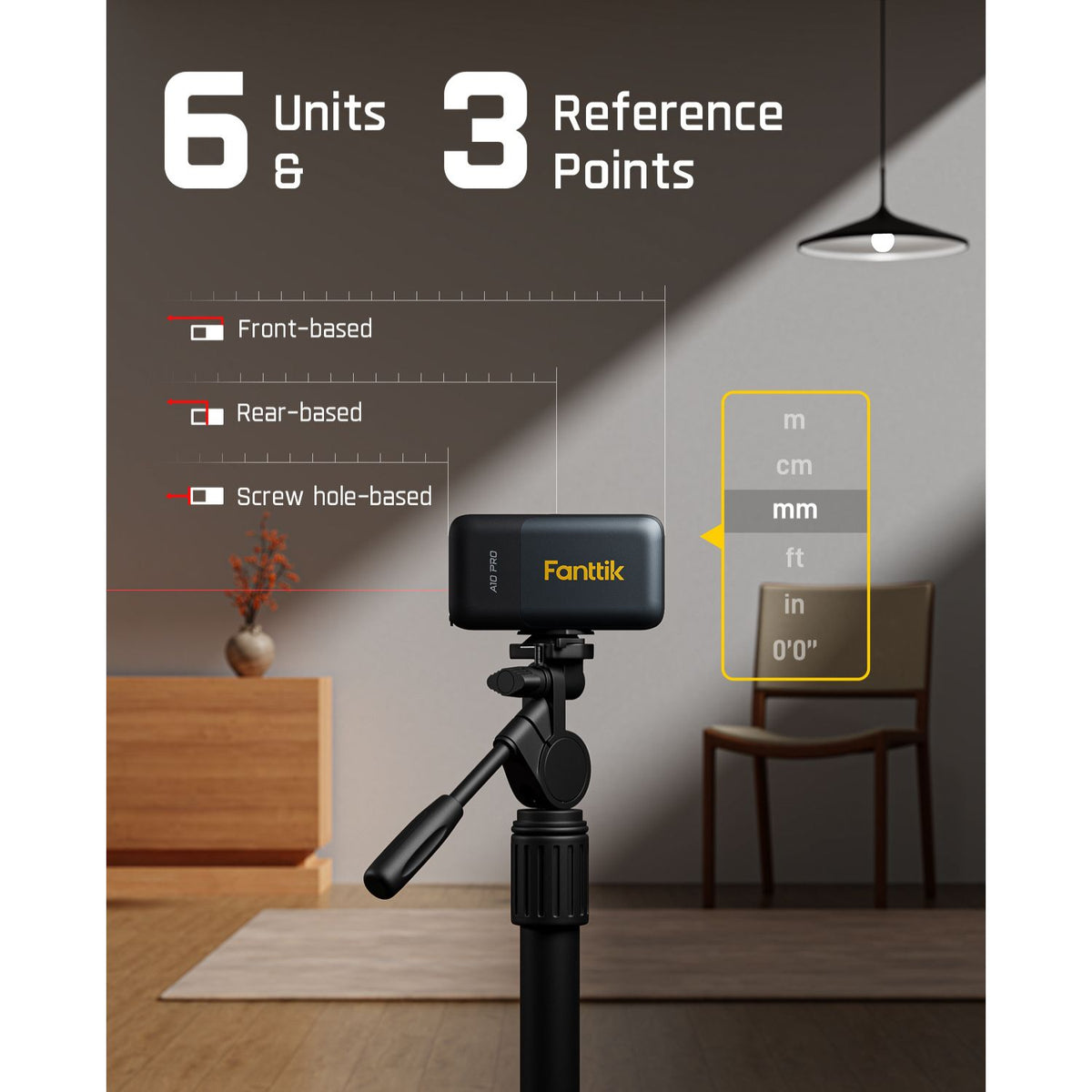 Fanttik A10 Pro 2-in-1 Digital Laser Tape Mesure - Black