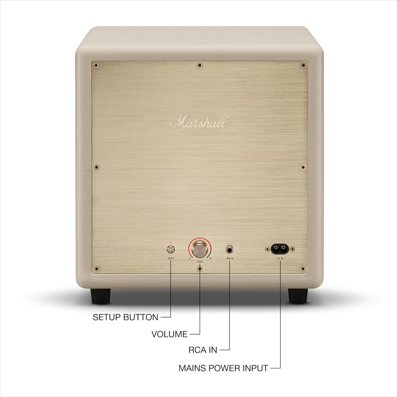 Marshall سماعةصب لاسلكية محمولة مع تقنية بلوتوث – لون كريمي - HESTONSUB200CRM