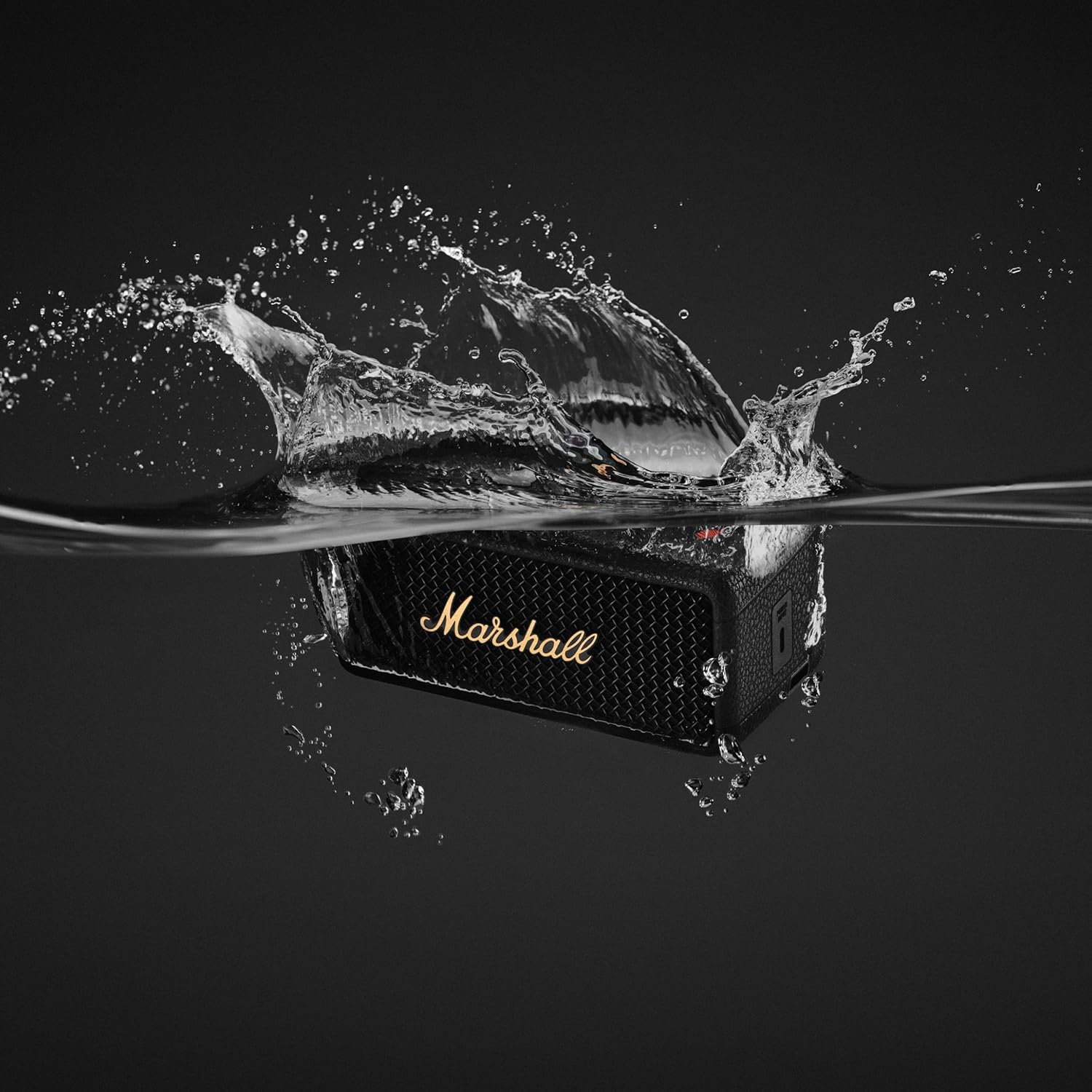 Marshall سماعة محمولة مدمجة لاسلكية بلوتوث - لون أسود/نحاسي - EMBERTONIII-BLK-BRS  