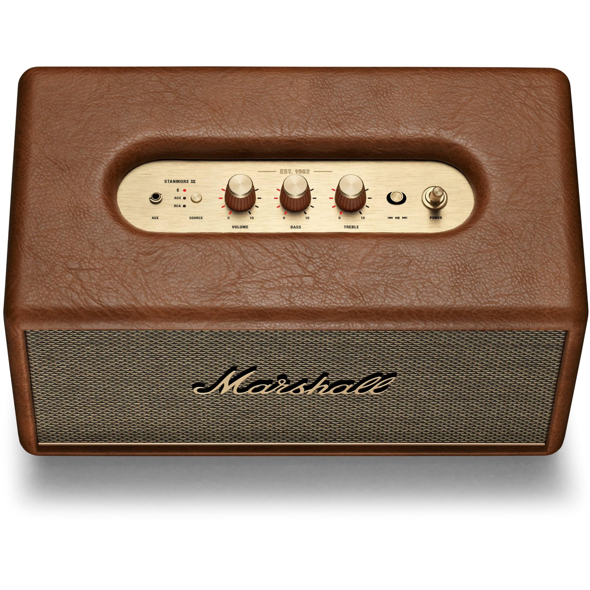 Marshall سماعة ستيريو لاسلكية بلوتوث منزلية قوية – لون بني - WOBURNIII-BR 