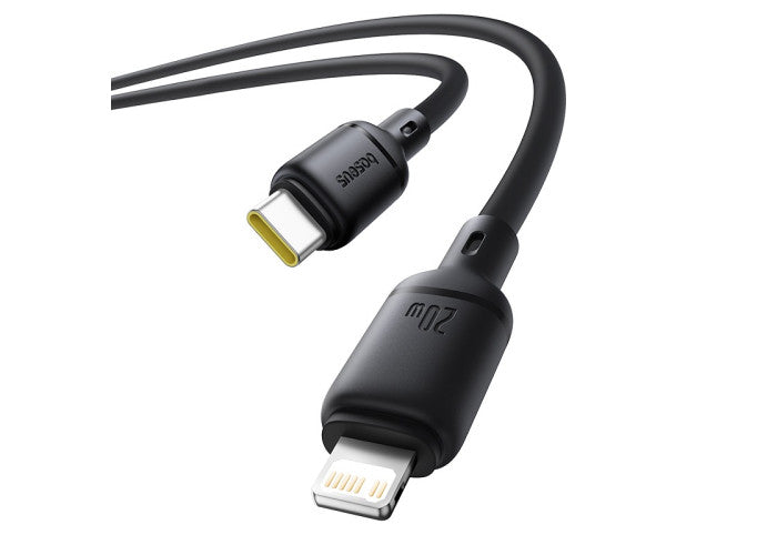 Baseus Silky 1m USB-C to Lightning 20W Fast Charging Cable – Black