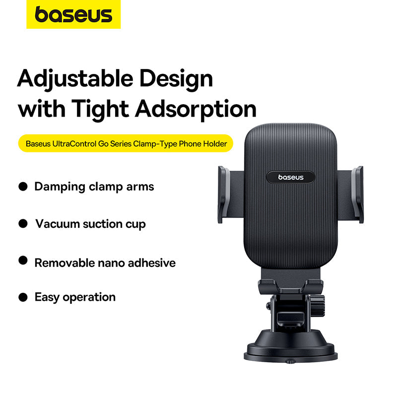 Baseus UltraControl Go Clamp-Type Phone Holder – Black