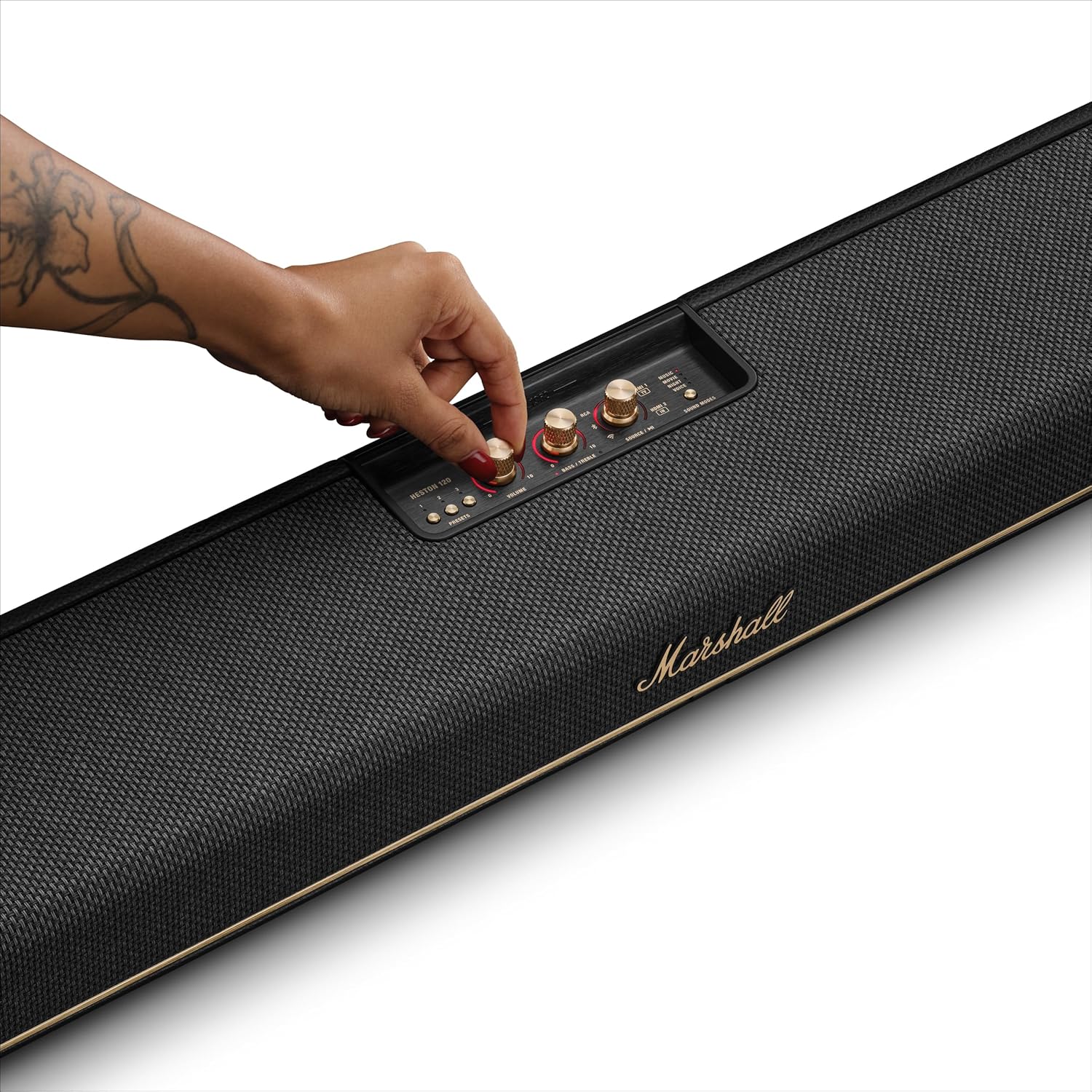 Marshall Heston120 TV Soundbar With Dolby Atoms-Black-HESTON120BLK