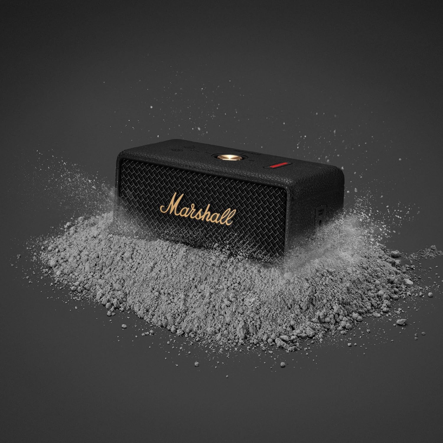 Marshall سماعة محمولة مدمجة لاسلكية بلوتوث - لون أسود/نحاسي - EMBERTONIII-BLK-BRS  