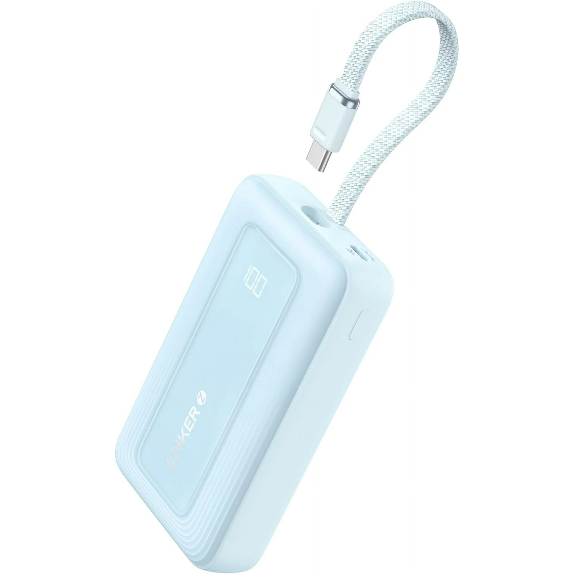 باور بانك أنكر زولو (20 كيلو، 30 واط، كابل USB-C مدمج) - أزرق