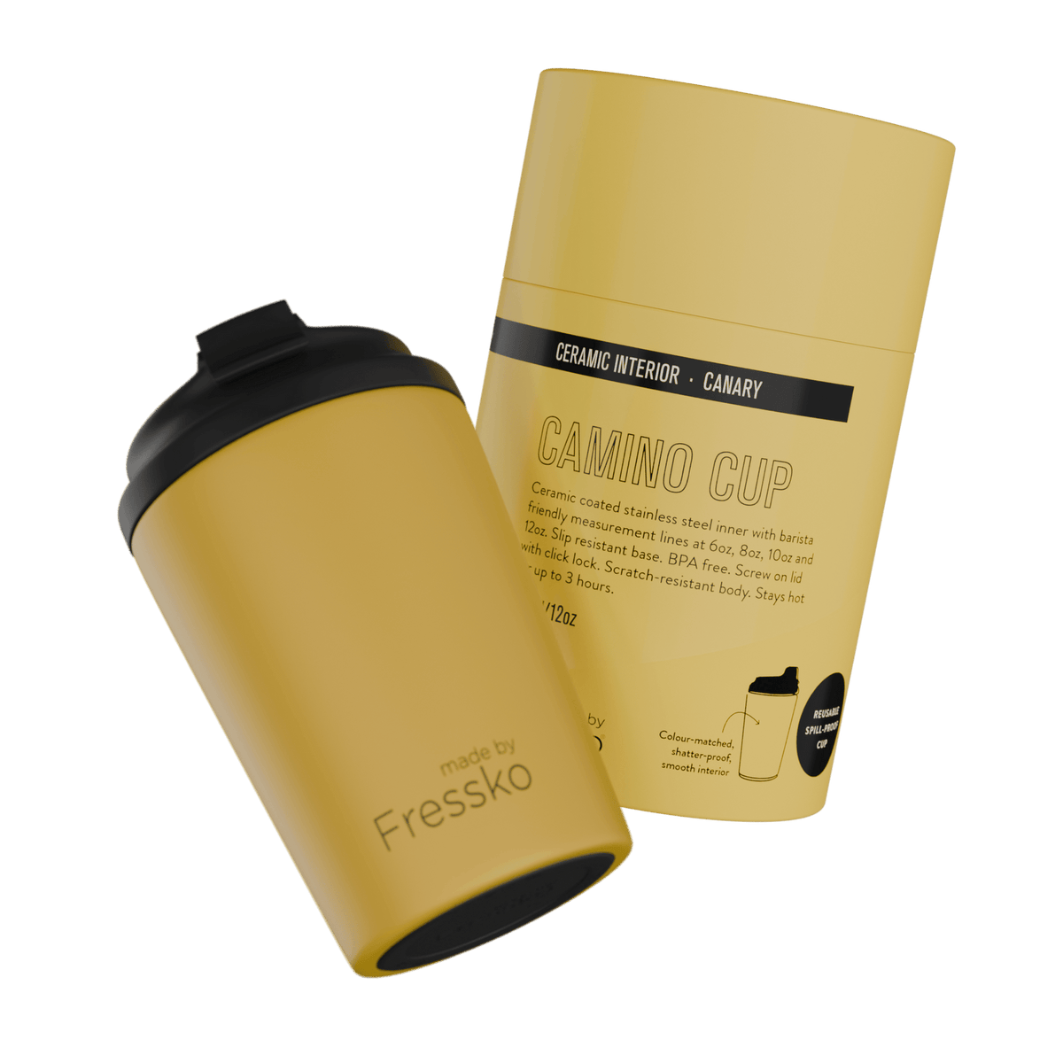 Fressko Camino 340ml / 12oz Cup - Ceramic - Canary