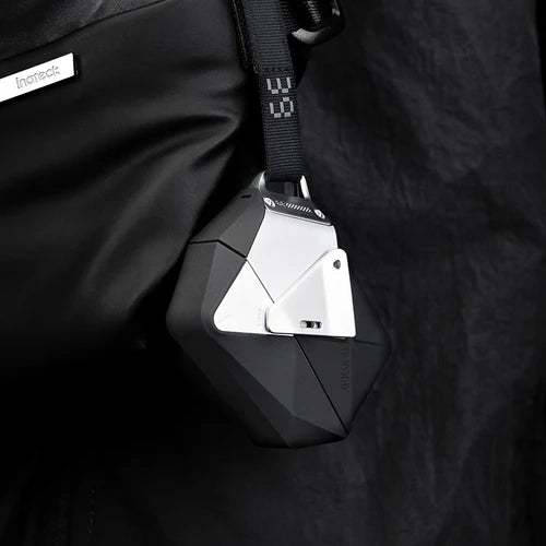 Aulumu كفر حماية A39 بتصميم هندسي لسماعات AirPods Pro 3 - رمادي