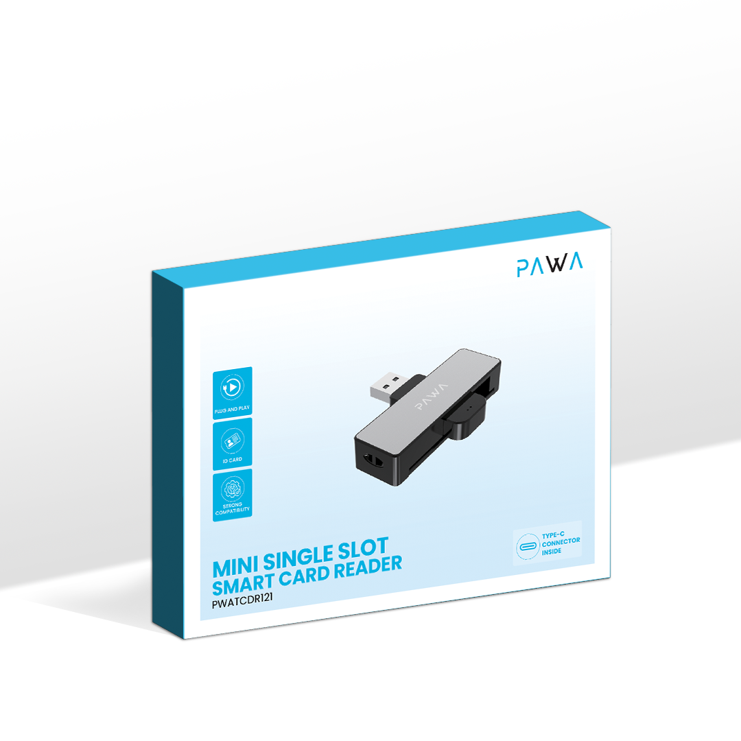 PAWA Mini Single Slot Smart Card Reader - Black
