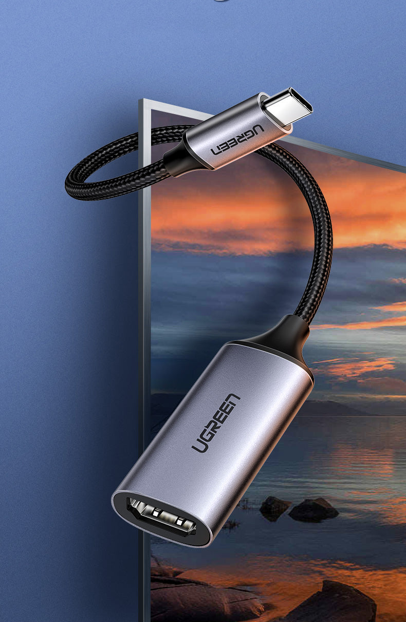 UGREEN محول USB-C إلى HDMI بدقة 4K رمادي - CM297