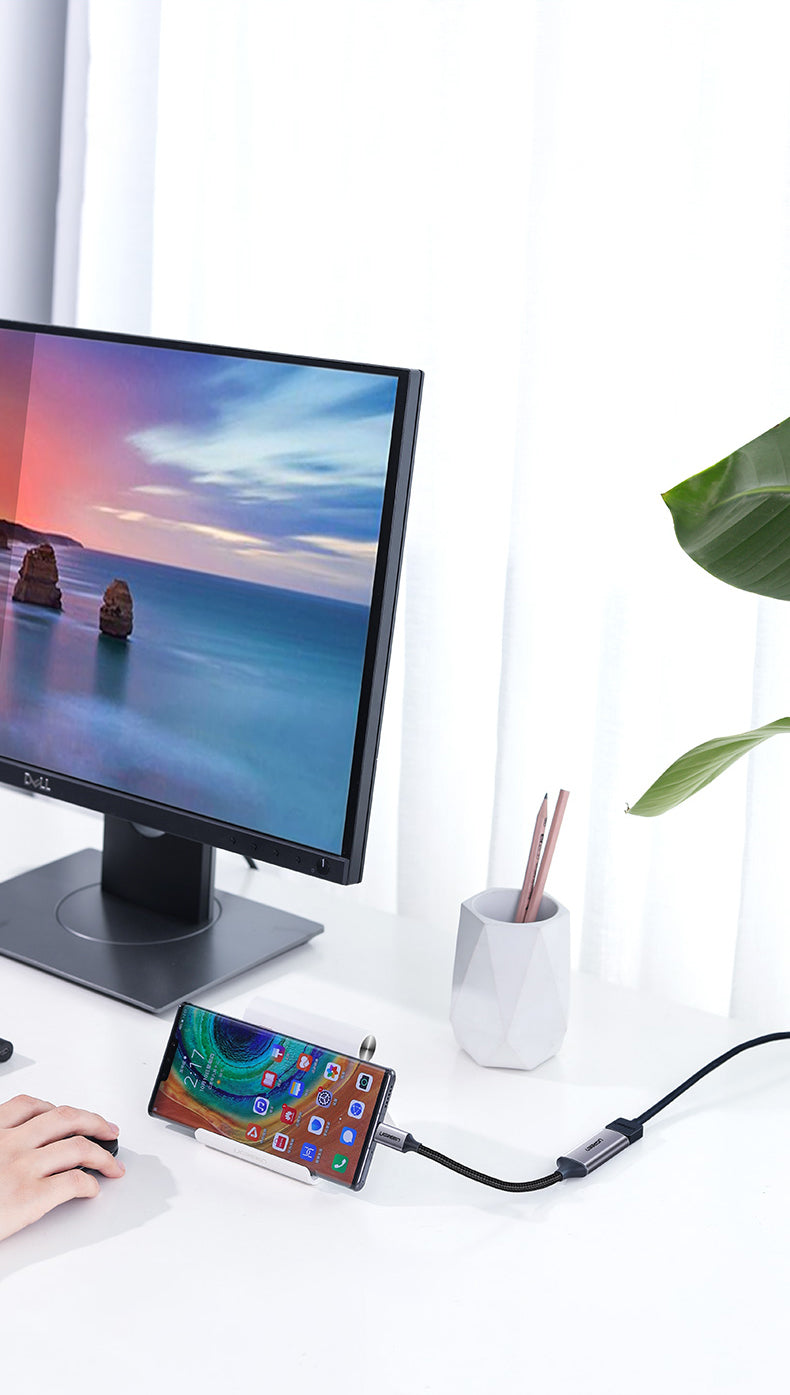UGREEN محول USB-C إلى HDMI بدقة 4K رمادي - CM297