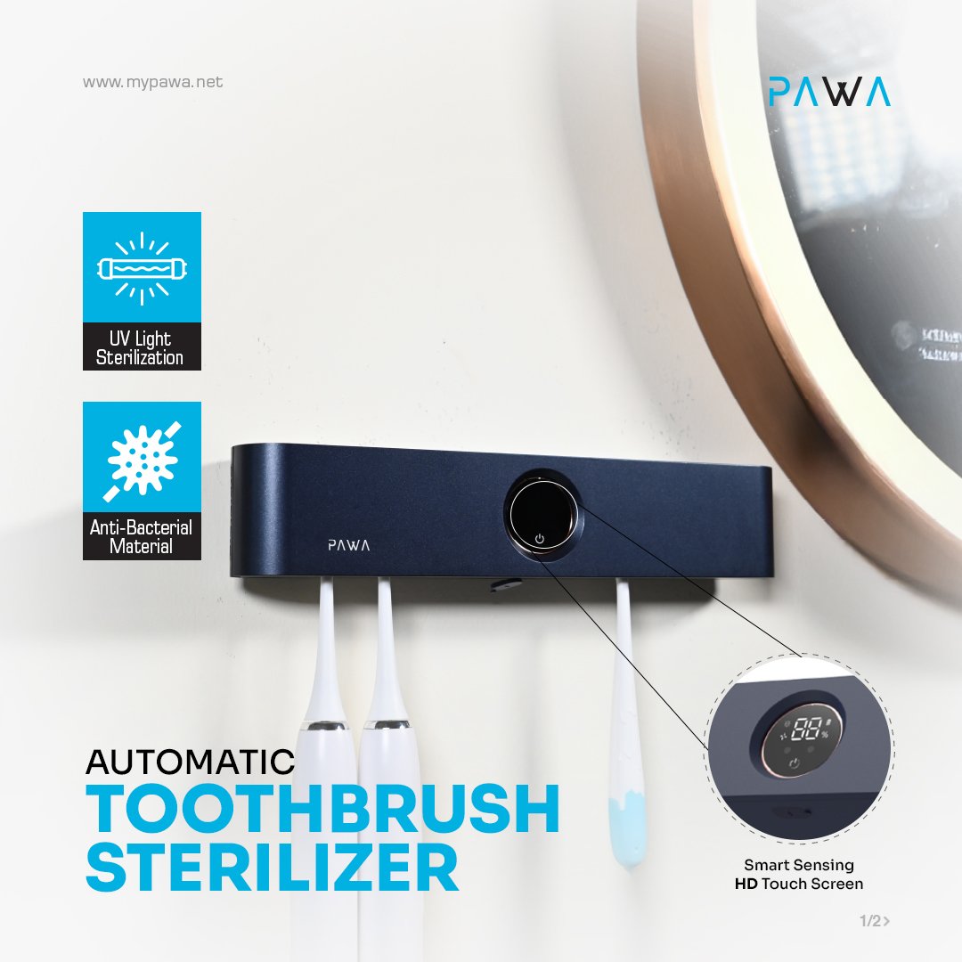 PAWA معقم فرشاة الأسنان الأوتوماتيكي - أزرق