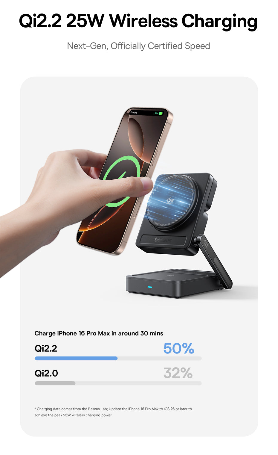 Baseus PicoGo AF21 Portable 3-in-1 Qi2.2 Wireless Charger 35W - E0205402 - Cosmic Black