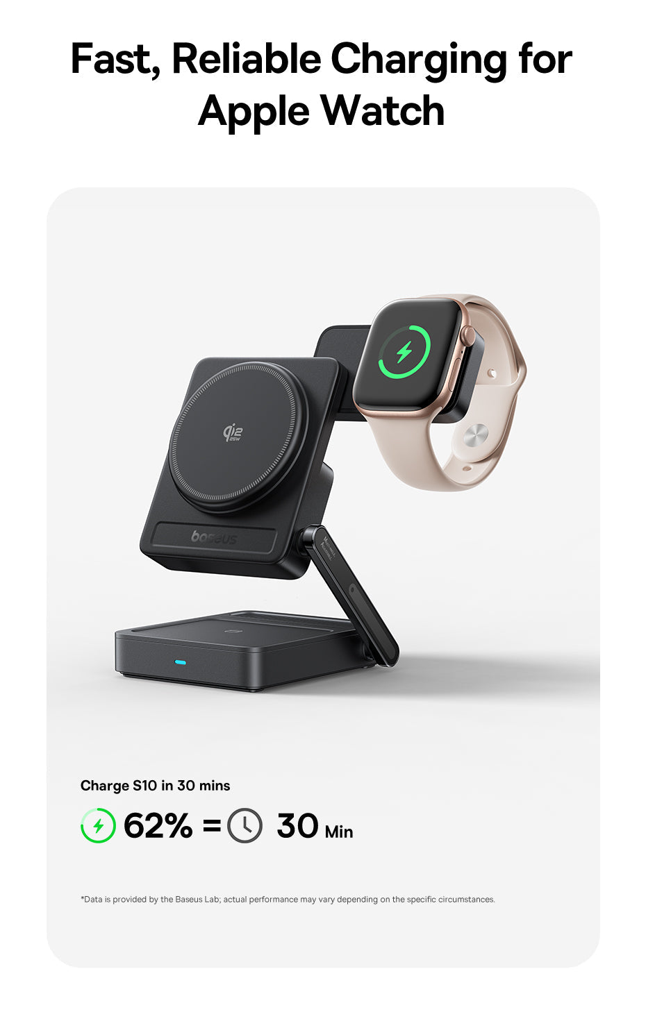 Baseus PicoGo AF21 Portable 3-in-1 Qi2.2 Wireless Charger 35W - E0205402 - Cosmic Black