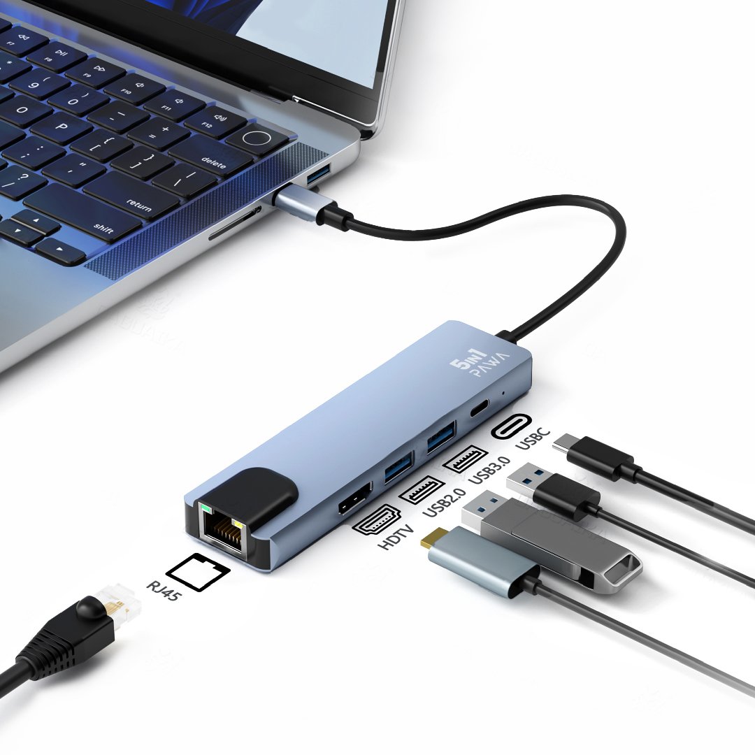 PAWA 5-in-1 USB-C Hub with 4K HDMI