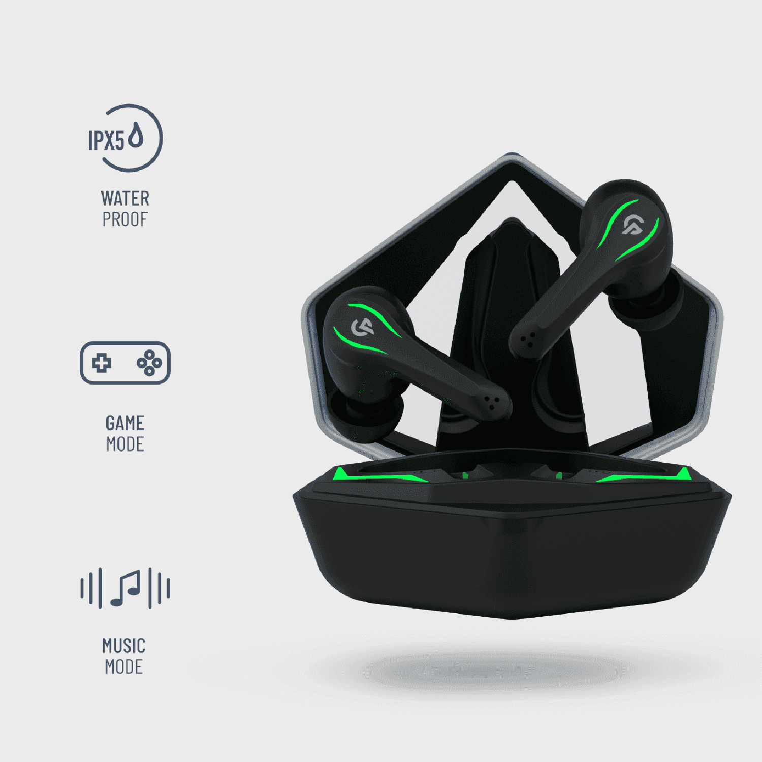Porodo Gaming True-Wireless Gaming Earbuds - PDX413-SL