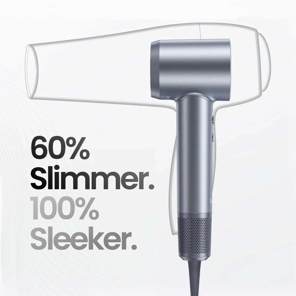 Laifen Hair Dryer-Swift Silver-Blue - LF03-SIG-UK-1