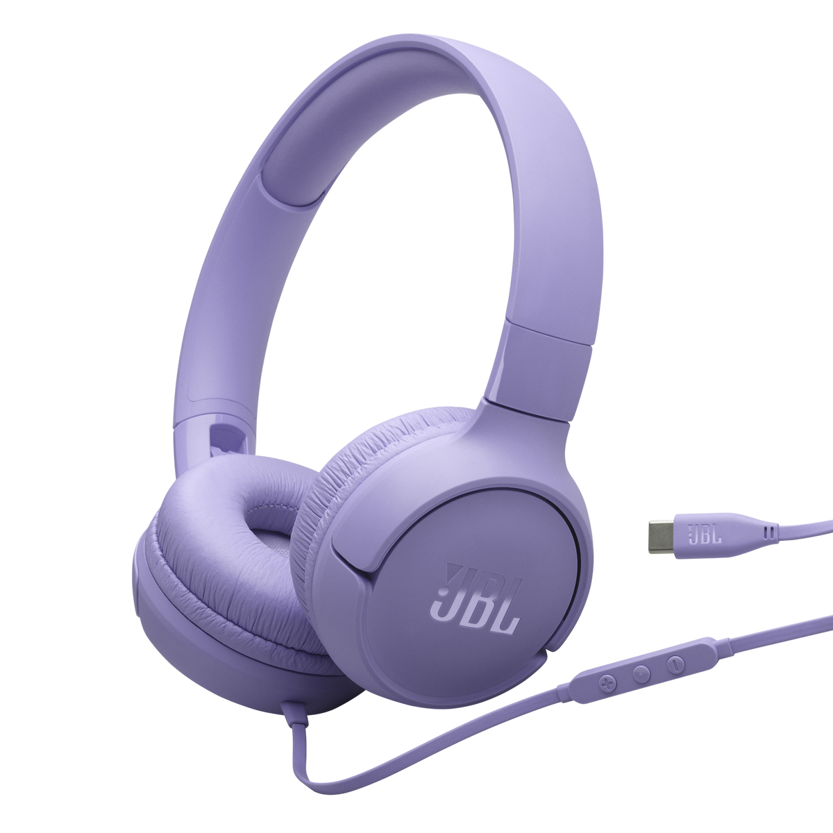 JBL Tune 520C USB-C wired on-ear headphones in Purple