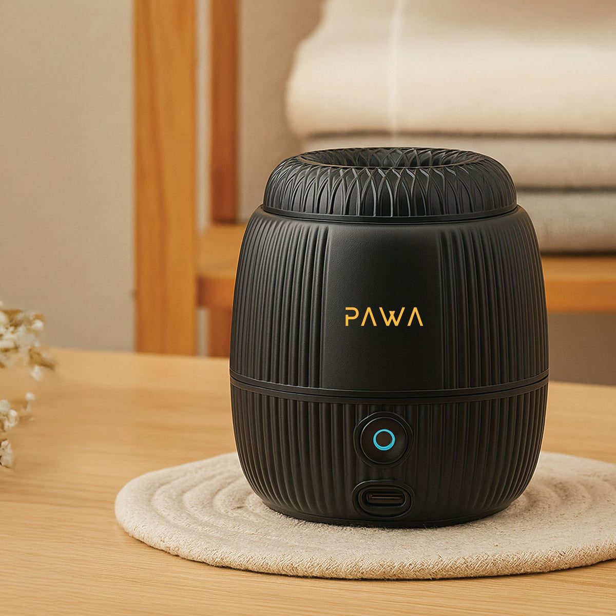 PAWA أتيرا مبخرة بخور محمولة - أسود