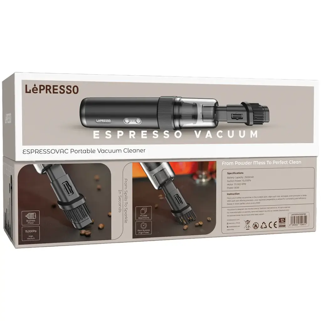 LePresso Espressovac Portable Vacuum Cleaner - LPCFFPVC0061BK