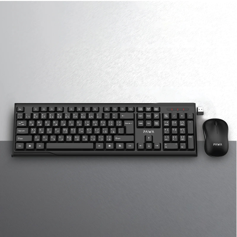 PAWA 2.4GHz Wireless Keyboard & Mouse Set - Black