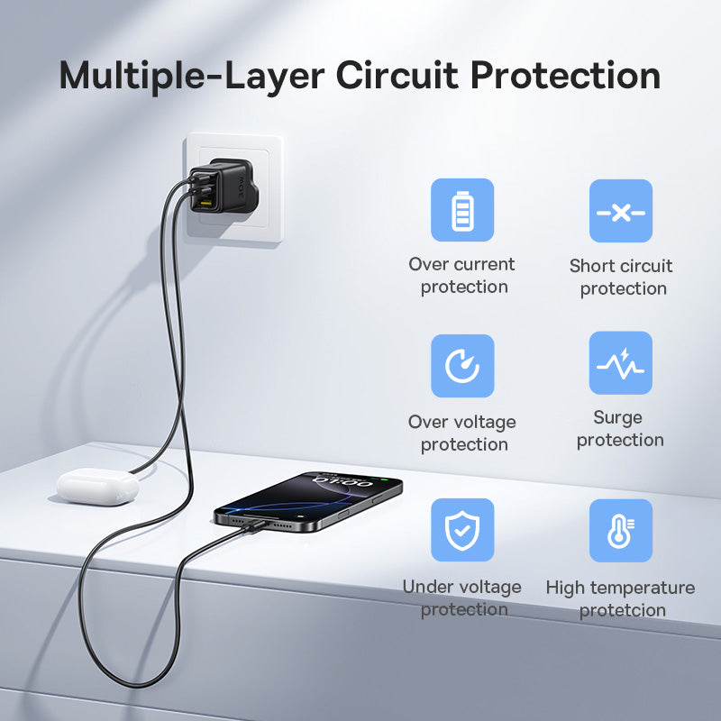 Baseus EnerFill FN11 Fast Charger 2U+C 30W - E0121M03 - Cosmic Black