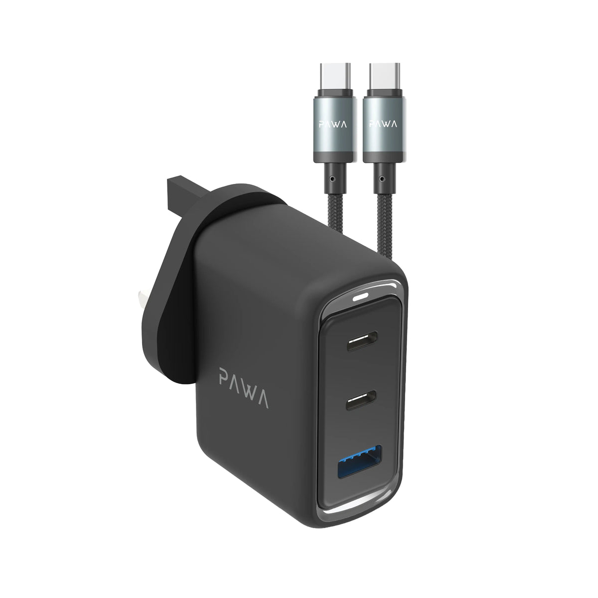 شاحن PAWA فيكتور GaN بقوة 70 واط مع كابل USB-C