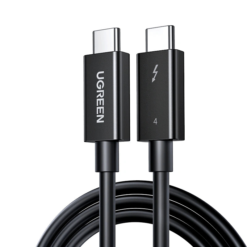 UGREEN كابل USB-C إلى USB-C Thunderbolt 4 بطول 0.8 متر (أسود) - US501