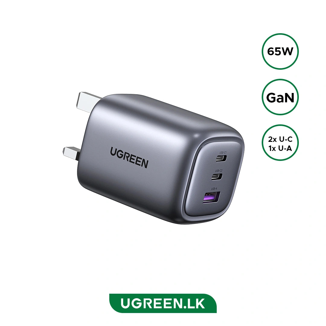 UGREEN Nexode 65W Charger UK (Space Gray) - CD306