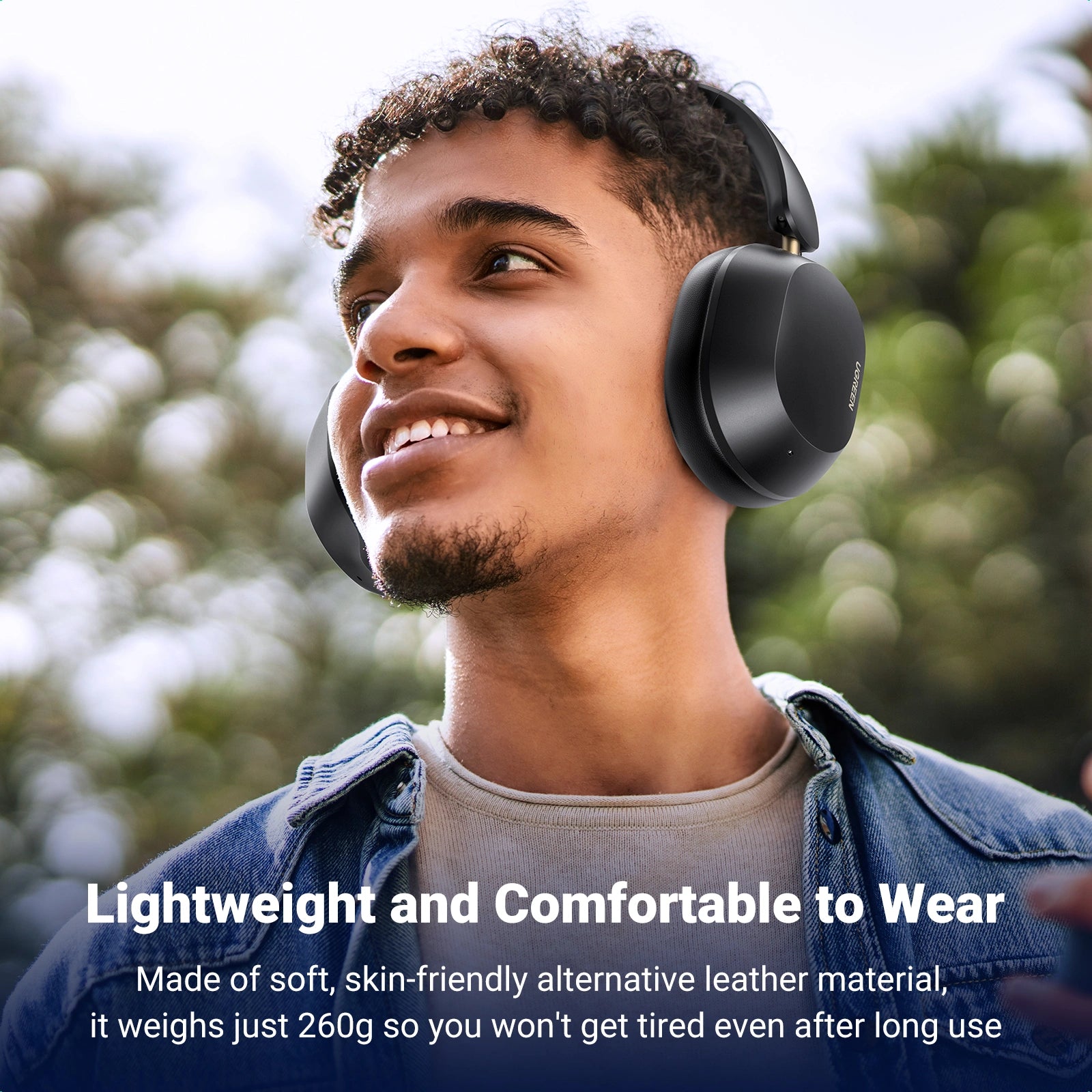 UGREEN HiTune Max5c Hybrid Active Noise-Cancelling Headphones White - HP203