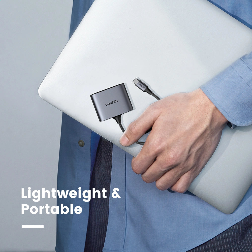 UGREEN USB-C to SD/TF + USB 2.0 Memory Card Reader - Cm387