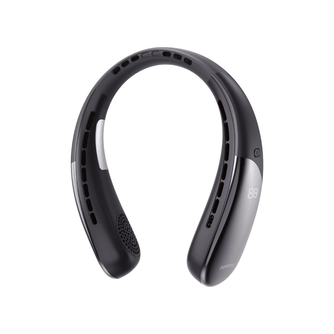 Porodo Lifestyle Chillo Zen Neck-Hanging Cooling Fan - Black