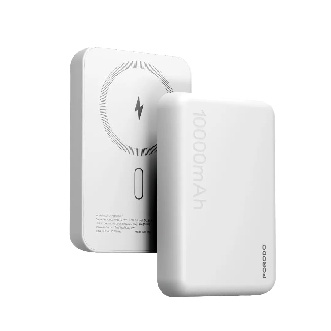 Porodo 10000mAh MagSafe Power Bank White